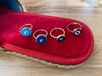 Evil Eye Ringen Set, Overige materialen, Nieuw, Ophalen of Verzenden, Kleiner dan 17
