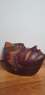 Topeng batik masker in de vorm van een doos., Antiek en Kunst, Ophalen of Verzenden