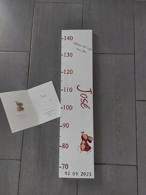 Uniek kraamcadeau,  groeimeter, meetplank nav geboortekaart, Kinderen en Baby's, Kraamcadeaus en Geboorteborden, Nieuw, Kraamcadeau