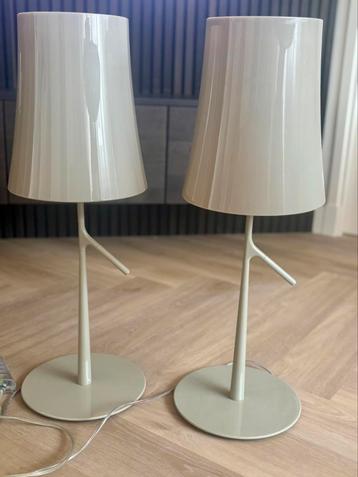 2 FOSCARINI Birdie Grande LED met dimmer tafellampen 70 cm beschikbaar voor biedingen