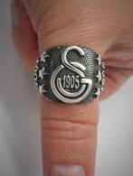 Zilveren heren ring voetbalclub galatasaray maat 19 nr.2232, Sieraden, Tassen en Uiterlijk, Ringen, Verzenden, 19 tot 20, Heer