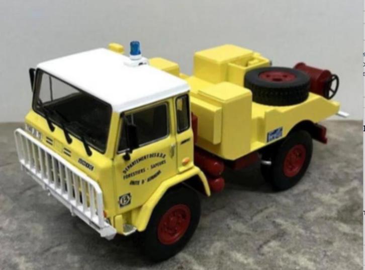 Unic 75PC Bosbrandvoertuig Brandweerserie schaal 1:43 # 108, Hobby en Vrije tijd, Modelauto's | 1:43, Nieuw, Bus of Vrachtwagen