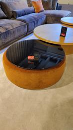 Salontafel poef met glas, Ophalen, Nieuw, Rond