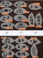 schminksjabloon king queen klomp kaart duif tulp NIEUW, Ophalen of Verzenden, Nieuw, Schmink, Overige