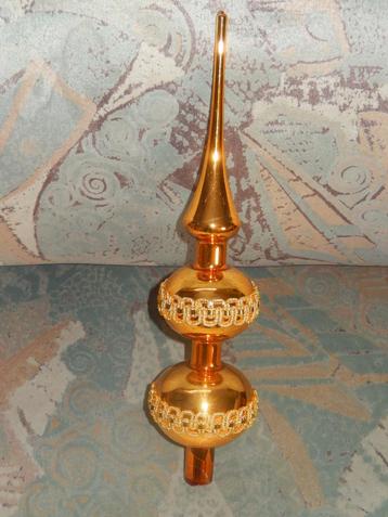 kerst kerstpiek goud glazen piek versierd retro vintage goud beschikbaar voor biedingen