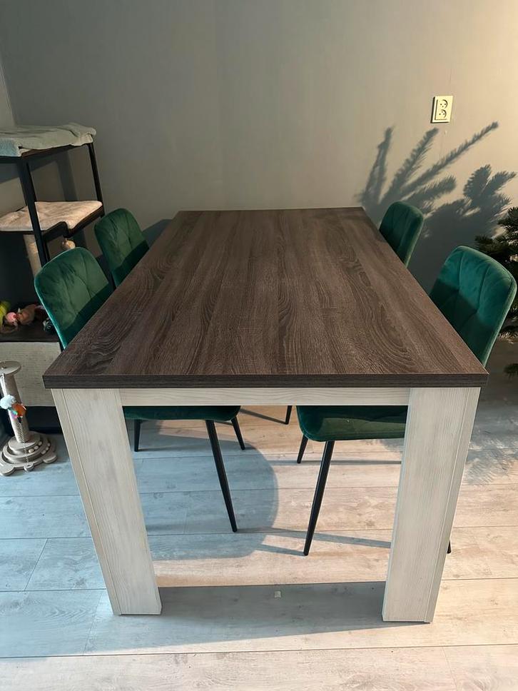 Eettafel Herwijnen (Woonexpress) evt met salontafel, Huis en Inrichting, Tafels | Eettafels, Zo goed als nieuw, 50 tot 100 cm