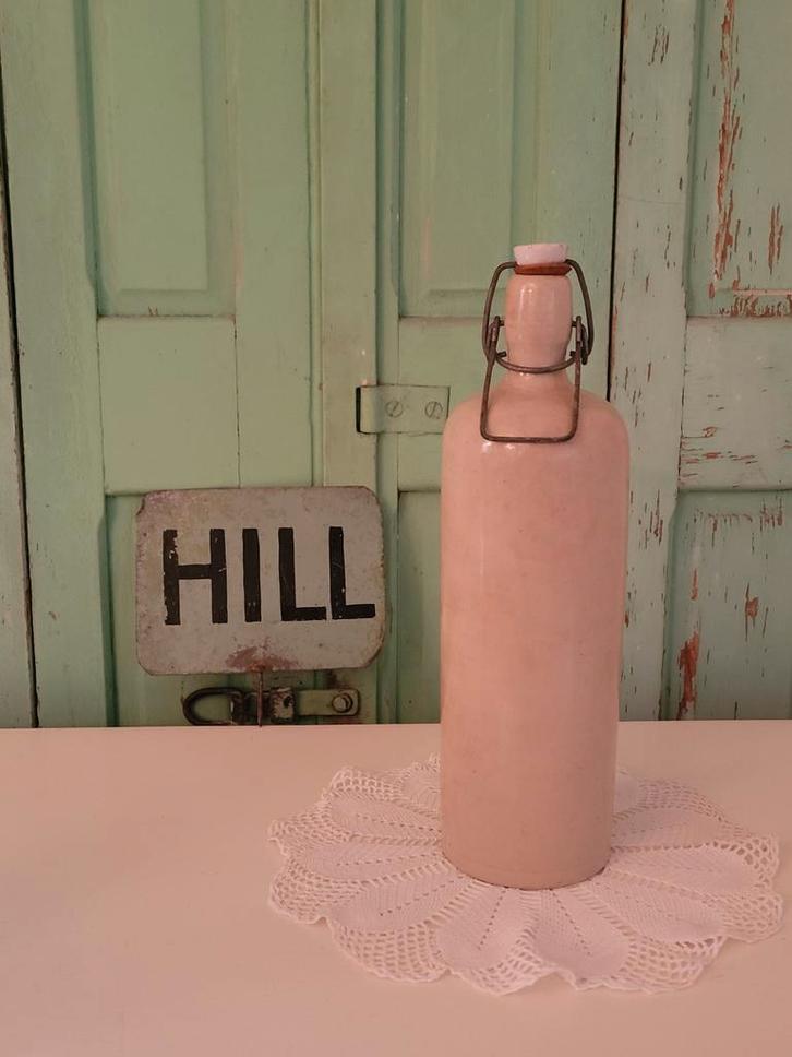 Frans brocante gres kruik/fles., Antiek en Kunst, Curiosa en Brocante, Ophalen of Verzenden