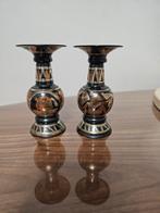 2 vintage Egyptische messing vazen, Ophalen of Verzenden, Koper of Brons