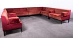Horecabank Soho Club B velvet rood Satelliet 310x310cm, Gebruikt, Hoekbank, Ophalen of Verzenden, Metaal