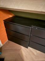 1 x IKEA MALM ladekast zwart, Gebruikt, 3 of 4 laden, Minder dan 100 cm, 25 tot 50 cm