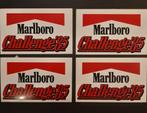 Vintage stickers, 4x Marlboro challenge '85., Ophalen of Verzenden, Zo goed als nieuw, Merk