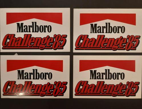 Vintage stickers, 4x Marlboro challenge '85., Verzamelen, Stickers, Zo goed als nieuw, Merk, Ophalen of Verzenden
