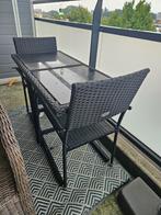 Compact Tuinset / Balkonset voor 2 Personen, Gebruikt, Wicker, Tuinset, Eettafel