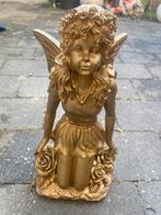 Gouden Engel Tuinbeeld, Ophalen of Verzenden, Gebruikt, Overige materialen, Engelenbeeld