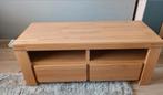 Teakhouten TV meubel met twee lades, Ophalen, 100 tot 150 cm, Zo goed als nieuw, Minder dan 100 cm