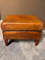 Vintage Schapenleren Hocker, Huis en Inrichting, Banken | Voetenbanken en Poefen, Gebruikt, Joris, 50 tot 75 cm, Leer