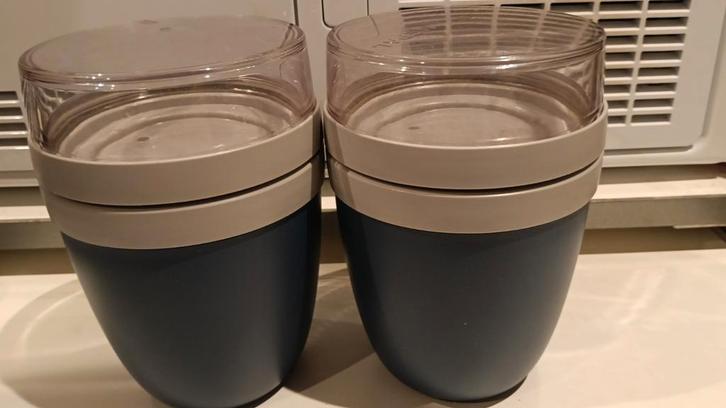 2 Mepal Ellipse Lunchpotten  Nordic Denim -  500ml+200ml, Huis en Inrichting, Keuken | Keukenbenodigdheden, Gebruikt, Ophalen of Verzenden