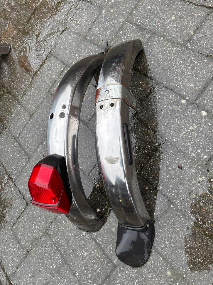 Chrome Spatborden Vespa Ciao, Fietsen en Brommers, Brommeronderdelen | Oldtimers, Gebruikt, Overige merken, Kap, Ophalen of Verzenden