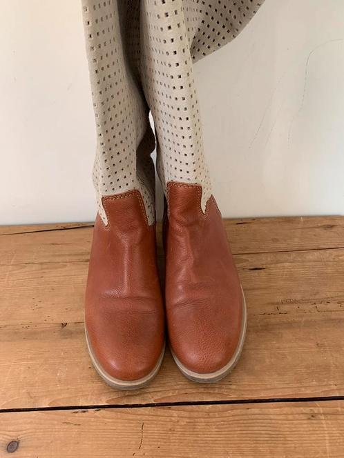 Bladelli leren laarzen mt 39 zgan brede kuiten, Kleding | Dames, Schoenen, Zo goed als nieuw, Hoge laarzen, Bruin, Ophalen of Verzenden