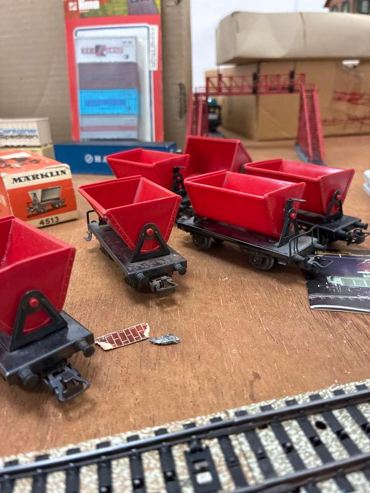 Märklin kavel met containers en set 4433 ns set, Hobby en Vrije tijd, Modeltreinen | H0, Gebruikt, Treinset, Wisselstroom, Märklin