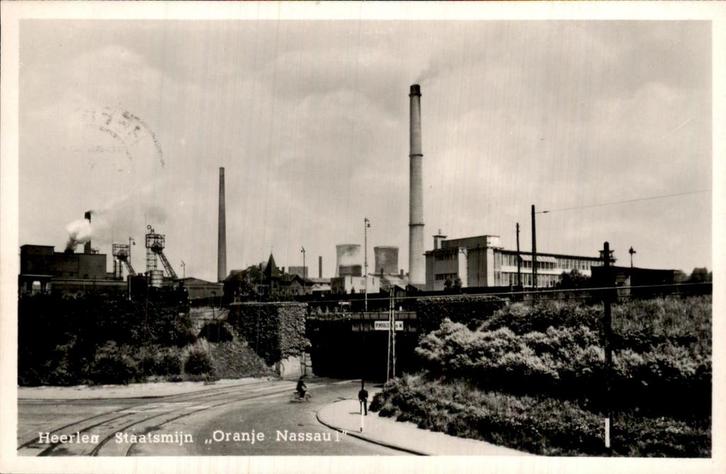 Heerlen - Staatsmijn 'Oranje Nassau 1', Verzamelen, Ansichtkaarten | Nederland, Gelopen, Limburg, Voor 1920, Ophalen of Verzenden