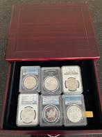 SPOED! Zilveren Belegingsmunten in PCGS slabs in luxe koffer, Postzegels en Munten, Munten | Amerika, Ophalen of Verzenden, Noord-Amerika