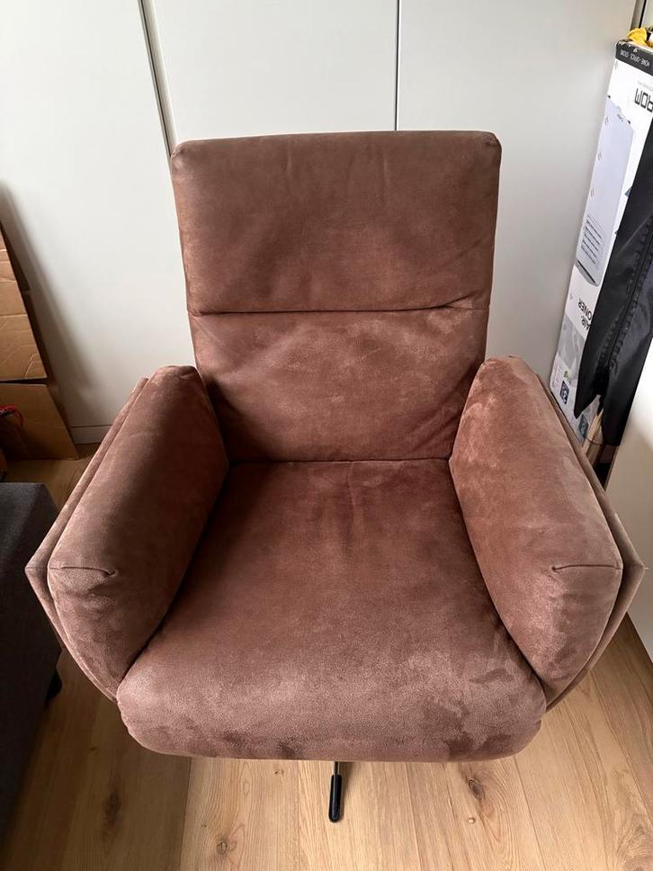Hjort Knudsen Draaifauteuil, Huis en Inrichting, Fauteuils, Zo goed als nieuw, Stof, 75 tot 100 cm, 75 tot 100 cm, Ophalen