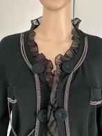H969 Elisa Landri maat M=38/40 apart fijn-gebreid vest zwart, Kleding | Dames, Truien en Vesten, Maat 38/40 (M), Elisa Landri