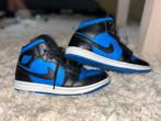 Jordan 1 mid black blue royal, Ophalen, Zo goed als nieuw, Blauw, Nike Air Jordan