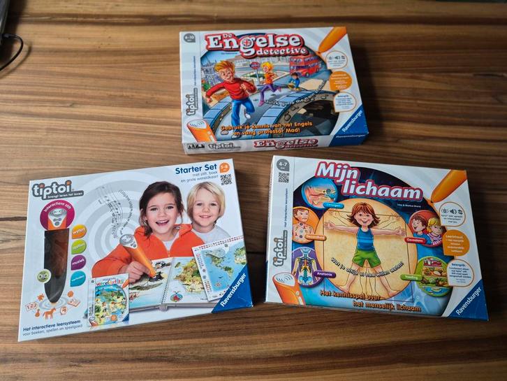 Tiptoi set, compleet met stift, Kinderen en Baby's, Speelgoed | Educatief en Creatief, Zo goed als nieuw, Met geluid, Ophalen of Verzenden