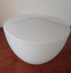 glazen lampenkap, Huis en Inrichting, Lampen | Lampenkappen, Ophalen, Wit, Rond, Zo goed als nieuw