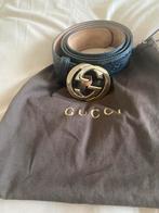 Zwarte leren Gucci riem 4 cm breed, Kleding | Dames, Riemen en Ceinturen, Ophalen of Verzenden, Zo goed als nieuw, Zwart