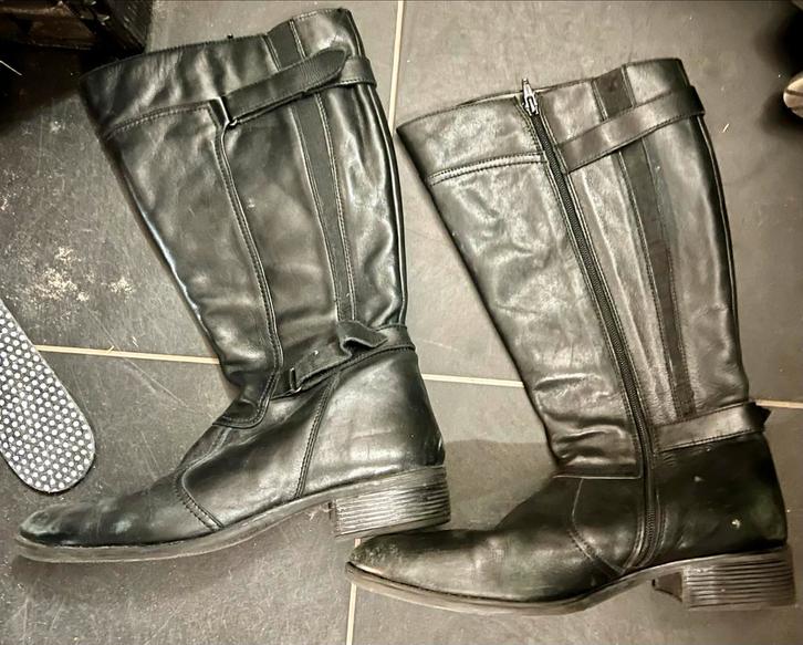 Gedragen leren laarzen, Kleding | Dames, Schoenen, Gedragen, Hoge laarzen, Zwart, Verzenden