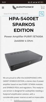 Audiophonics HPA-S400ET SPARKO EDITION, Ophalen of Verzenden, Zo goed als nieuw, 120 watt of meer, Overige merken