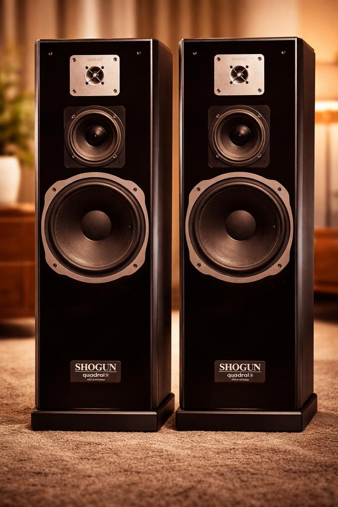 Quadral Phonologue Shogun MK V Speakers - Topkwaliteit!, Audio, Tv en Foto, Luidsprekers, Gebruikt, Front, Rear of Stereo speakers