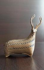 Antiek brons beeld Soulcraft DhokraTribal Art-Golden Deer, Ophalen of Verzenden, Brons