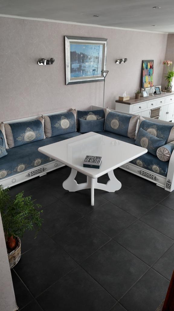 Luxe Marokkaanse Salon – Zo Goed Als Nieuw, Huis en Inrichting, Banken | Complete zithoeken, Zo goed als nieuw, Hout, Stof, Overige materialen