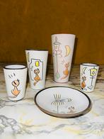 Vintage vazen Potterie Boonstra decor Sgraffito, Ophalen, A, A, A