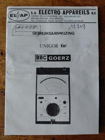 BBC Goerz Unigor 6e gebruiksaanwijzing beschikbaar voor biedingen
