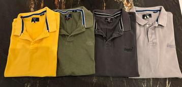 Set van 4 Heren polo shirt korte mouw xl grijs groen geel beschikbaar voor biedingen