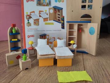 Goki poppenhuis set slaapkamer  beschikbaar voor biedingen