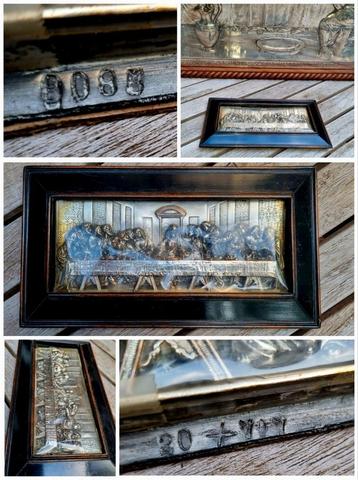 Laatste avondmaal, verzilverd koper, 26x13,5 cm beschikbaar voor biedingen