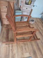 Houten Schommelstoel, Huis en Inrichting, Stoelen, Ophalen, Gebruikt, Bruin, Eén