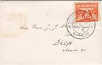 Poststuk Gestempelde Envelop Hoogezand - Delft 1928, Postzegels en Munten, Brieven en Enveloppen | Nederland, Ophalen of Verzenden