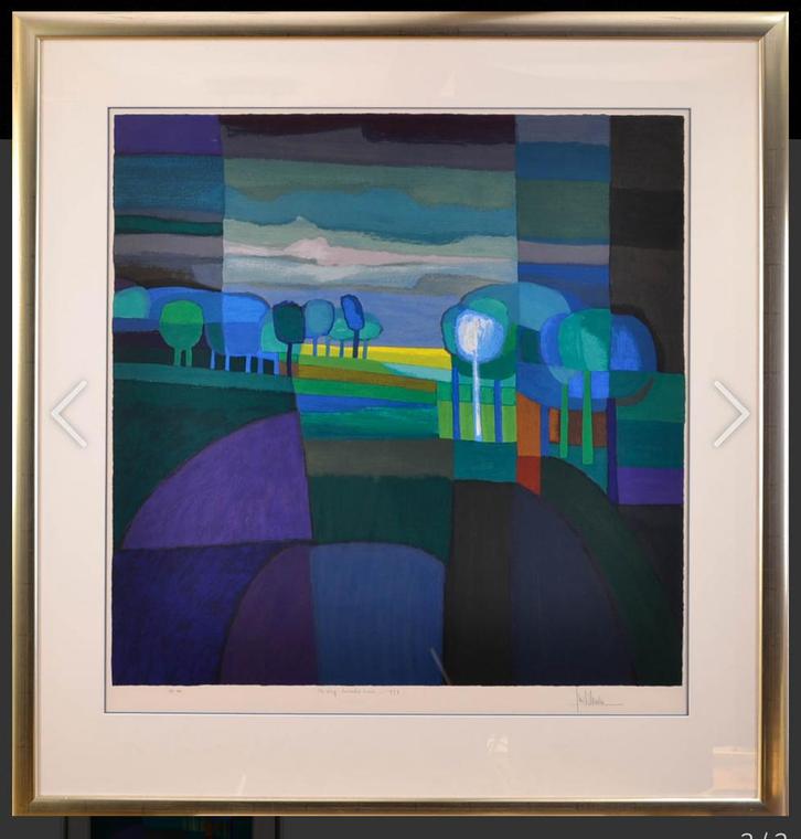 Zeefdruk van Ton Schulten. “De dag breekt aan”, Antiek en Kunst, Kunst | Litho's en Zeefdrukken, Ophalen