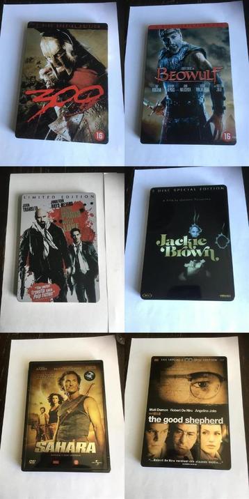 diverse partij 6 stuks dvd metal case collectie steel book