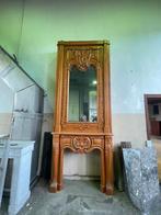 Schitterende nieuwe BROKANTE houten SCHOUW MET SPIEGEL..., Huis en Inrichting, Kachels, Ophalen, Overige soorten, Nieuw, Vrijstaand