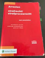 Arresten strafrecht/strafprocesrecht 2020, Boeken, Studieboeken en Cursussen, Ophalen of Verzenden, Alpha, Zo goed als nieuw, WO