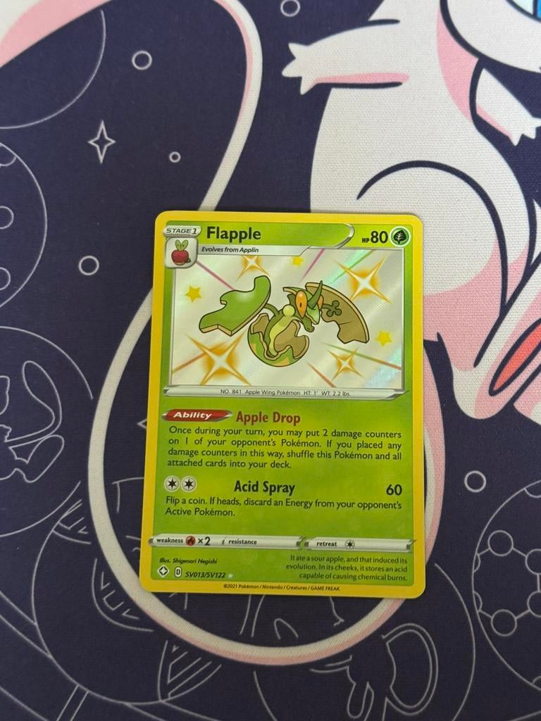 Pokémon kaarten Flapple #SV013, Ophalen of Verzenden, Zo goed als nieuw, Losse kaart