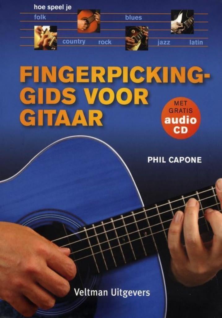 lesboek: Fingerpicking-gids voor gitaar + cd--aanrader, Gitaar, Overige genres, Les of Cursus, Ophalen of Verzenden